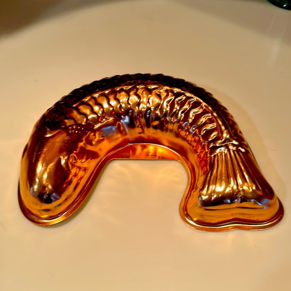 Kitchen Copper Fish Jello Mold Poshmark